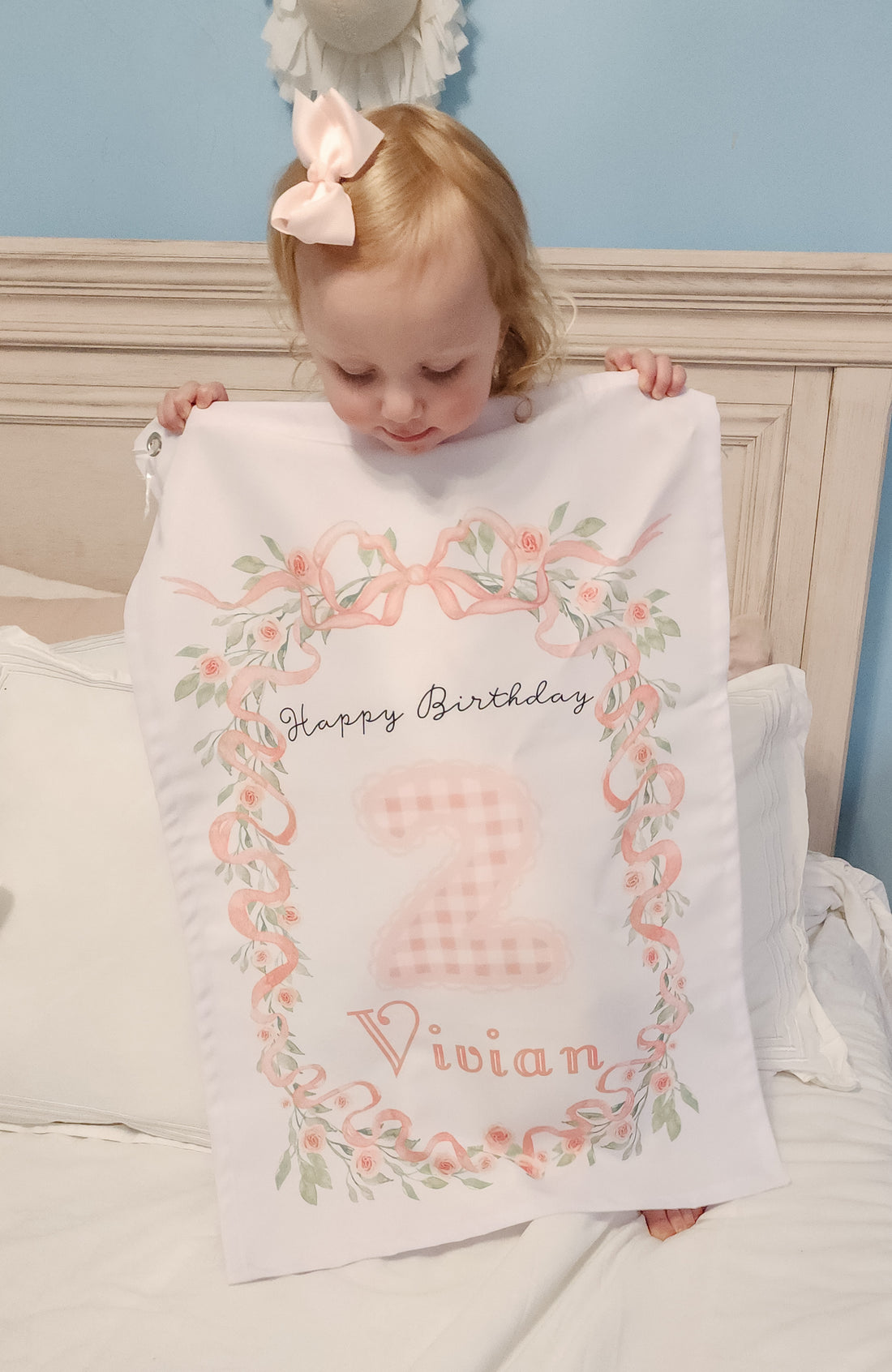 Heirloom Bows Pink Birthday Girl Pajamas - Short or Long Sleeve (3 months to kids 14)
