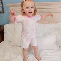 Heirloom Bows Pink Birthday Girl Pajamas - Short or Long Sleeve (3 months to kids 14)