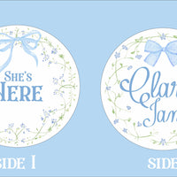 Blue Bows Gift Set – Monogrammed Baby Girl Take Me Home Essentials