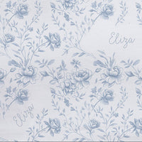 Baby Girl Blanket - Floral Toile Design Plush Keepsake Single-Sided Nursery Blanket