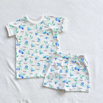 Blueberry Pajamas - Short or Long Sleeve (3 months to kids 14)