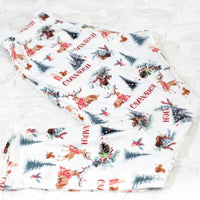 Christmas Forest Pajamas | Cozy Holiday Sleepwear - Soft Polyester, Straight Leg