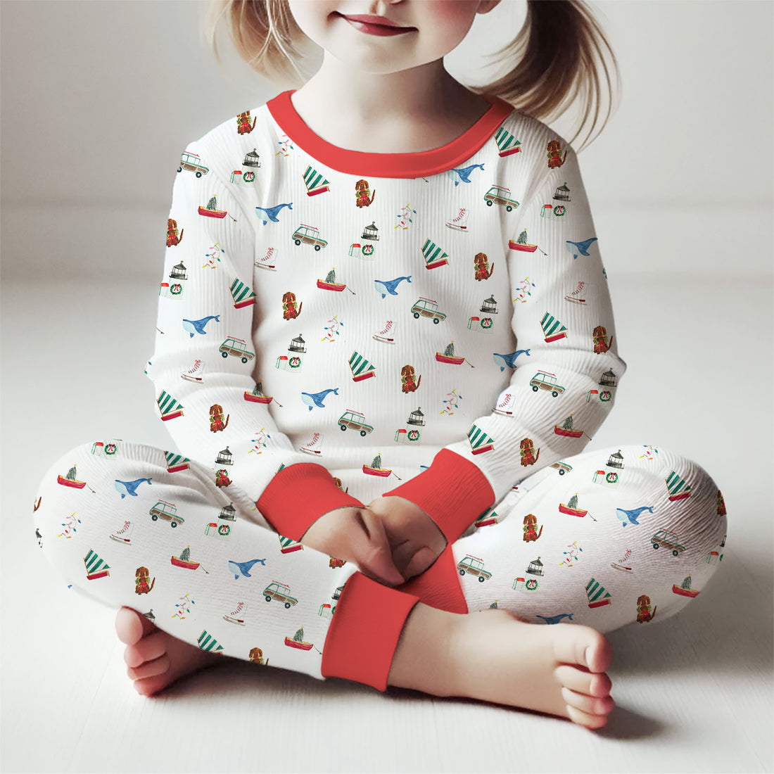 Alphabet Lux Coastal Christmas  Pajamas