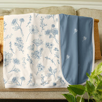 Colleen Floral Blue Stretchy Swaddle