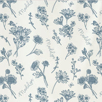 Personalized Baby Gift Set – Vintage Floral Baby Gown, Swaddle Blanket & Name Announcement Disk