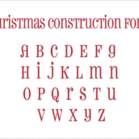 Fonts available for your child's name on their Construction Christmas Pajamas.