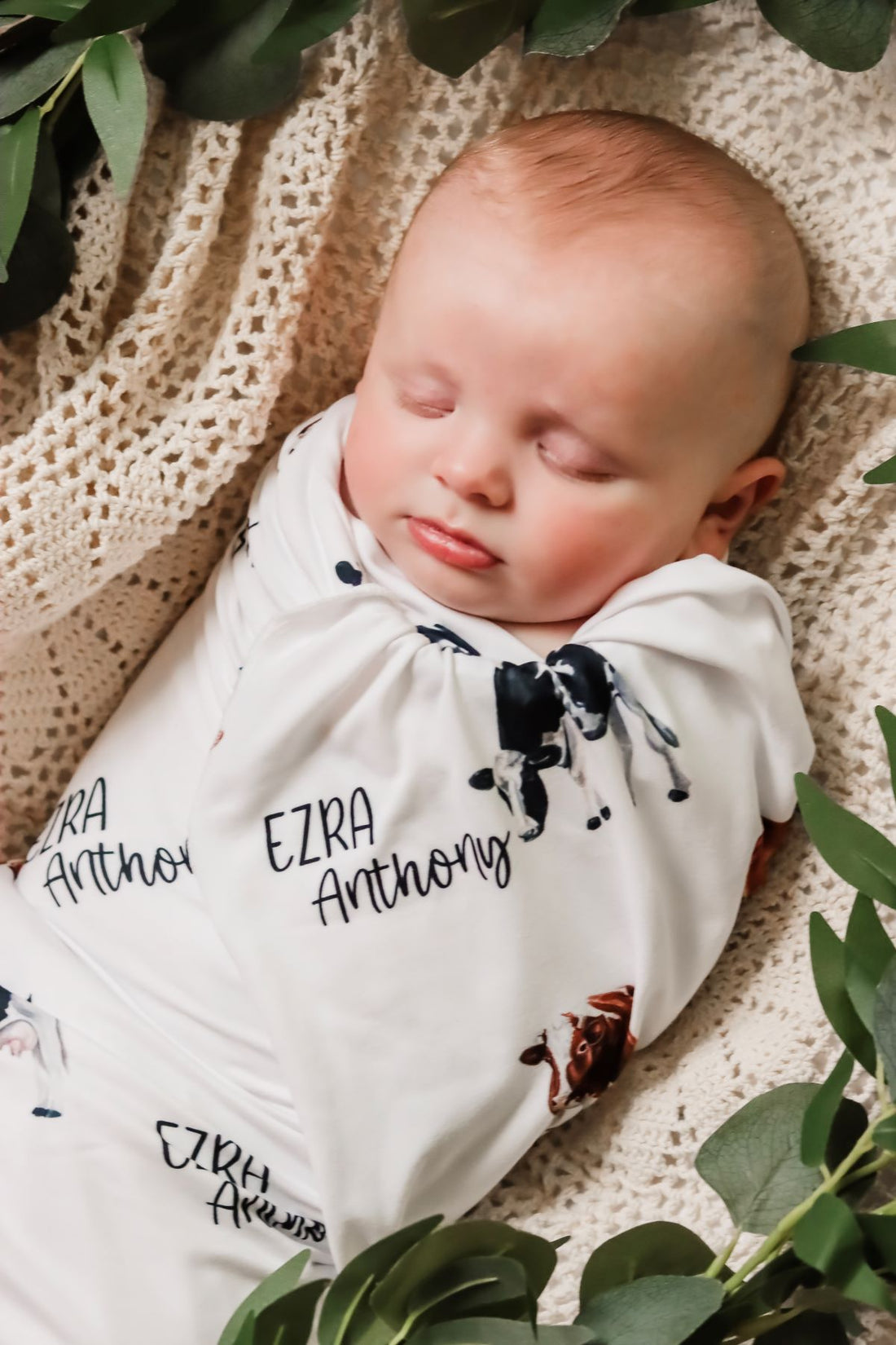Cow Stretchy Swaddle