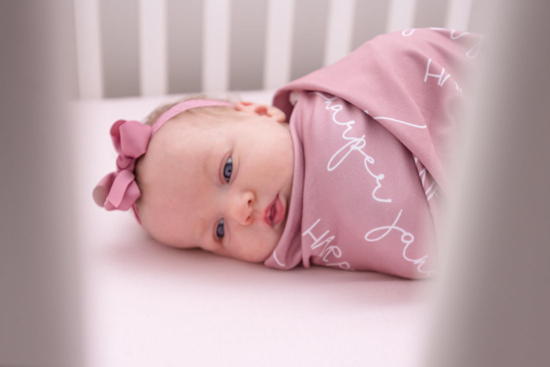 Camden Sweet Mauve Stretchy Swaddle