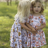 Retro Floral Twirl Dresses