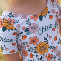 Retro Floral Twirl Dresses