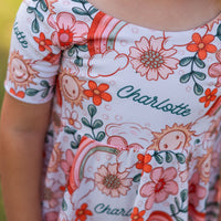 Retro Floral Twirl Dresses