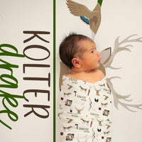 Deer Hunter Personalized Custom Crib Sheet