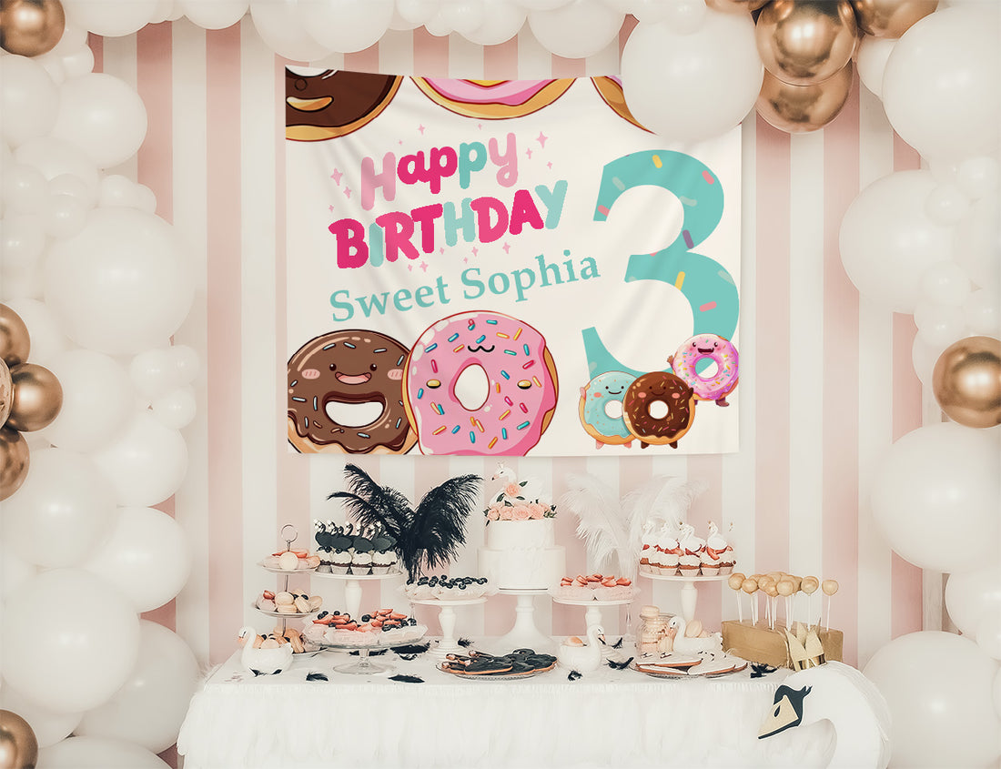 Donut Birthday Girl Banner