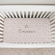 Emersynn Floral Personalized Custom Crib Sheet