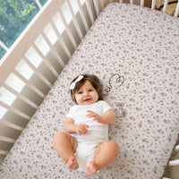 Emersynn Floral Personalized Custom Crib Sheet