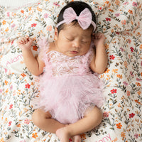 Fall Ditsy Floral Keepsake Baby Receiving Blanket with Satin Trim – Personalized Heirloom Gift (Copy)