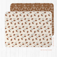 Football Newborn Set – Personalized Baby Boy Outfit with Tie Bottom Gown & Beanie