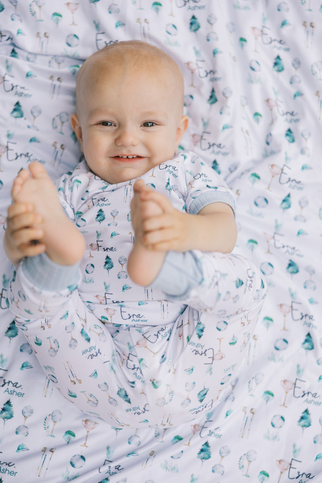 Kids Golf Pajamas - Personalized Soft Boys Golf Jammies | Short & Long Sleeve PJs