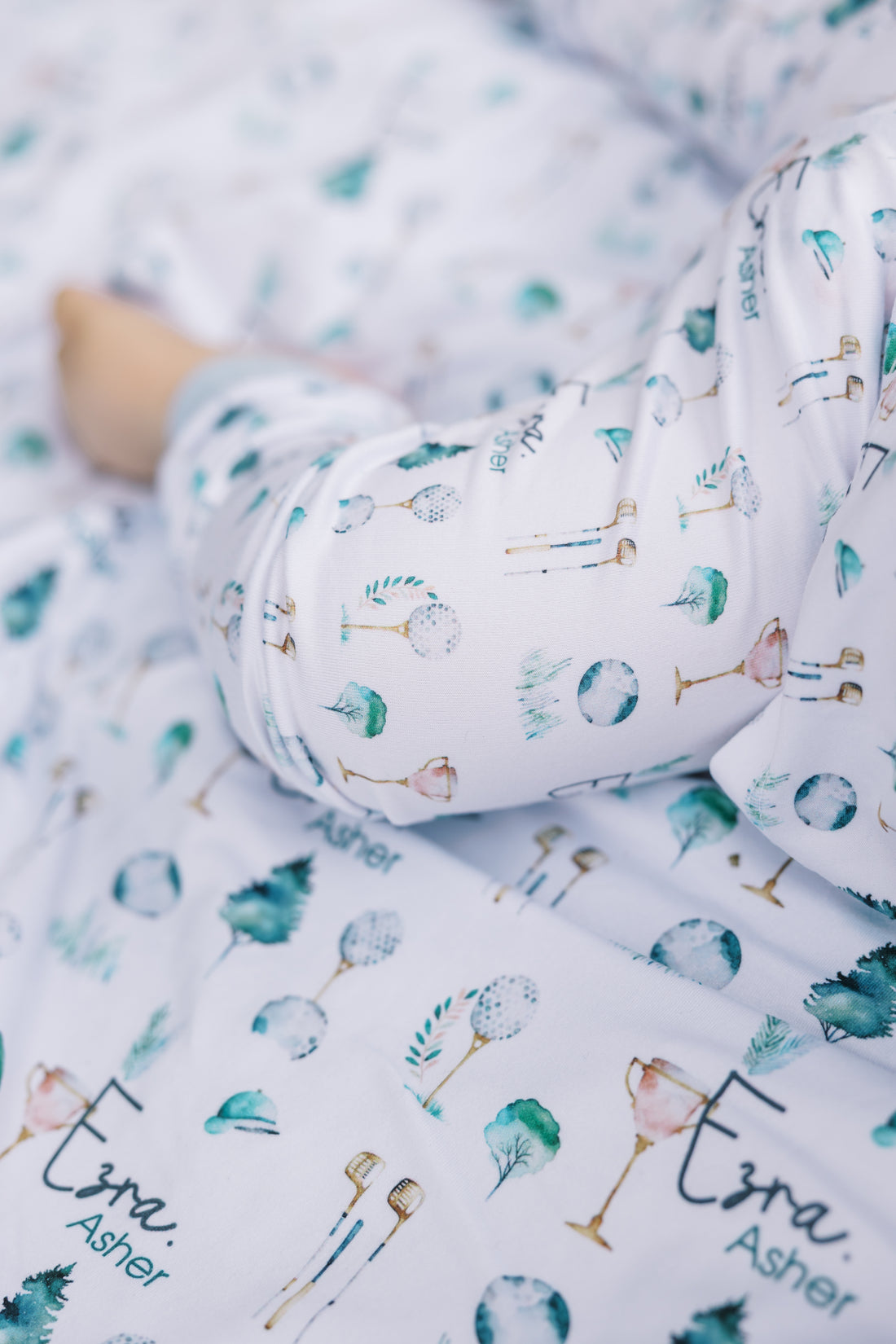 Kids Golf Pajamas - Personalized Soft Boys Golf Jammies | Short & Long Sleeve PJs