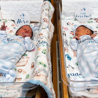 Noah's Ark Baby Gown – Personalized Newborn Boy Outfit | Soft Stretchy Knit