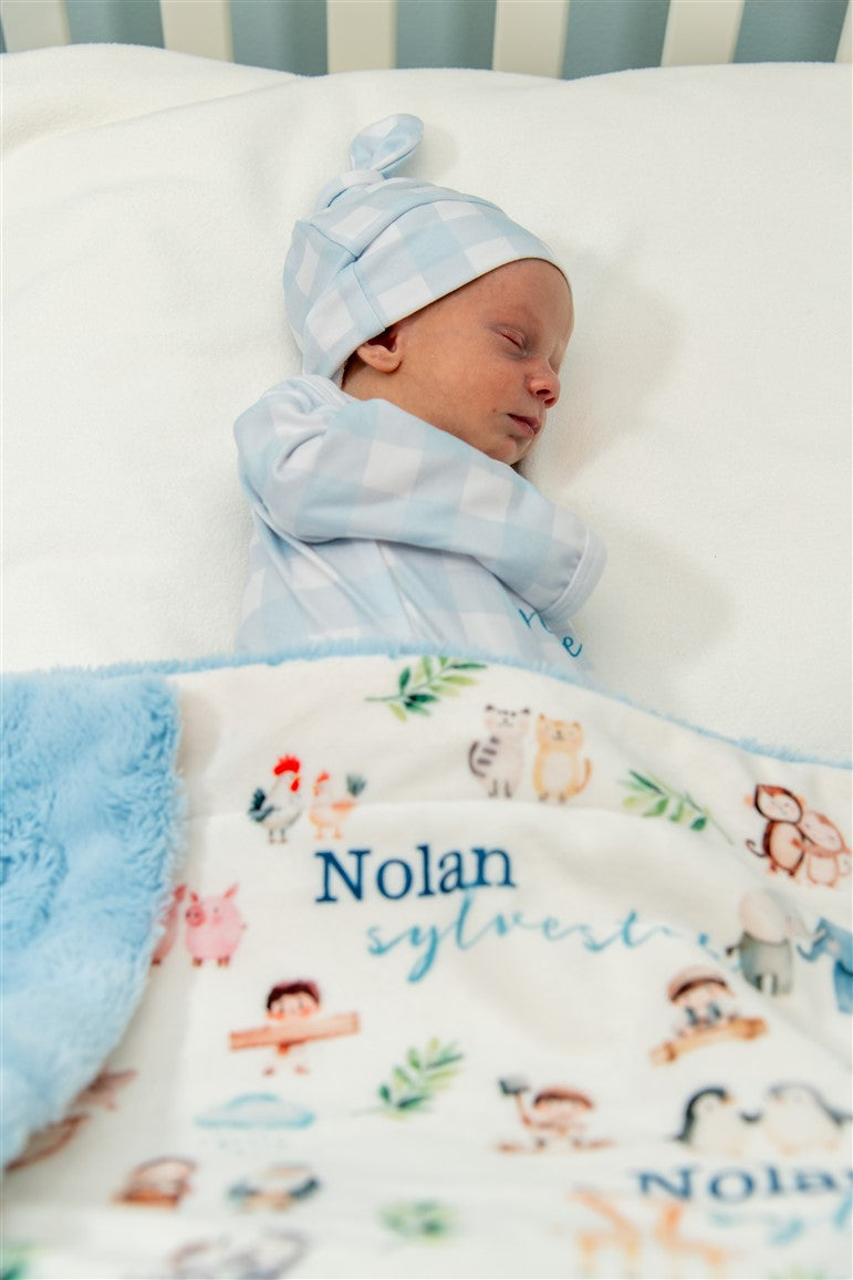 Noah's Ark Baby Deluxe Blanket