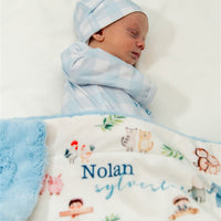 Noah's Ark Baby Deluxe Blanket