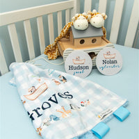 Noah’s Ark Personalized Minky Baby Lovie Blanket