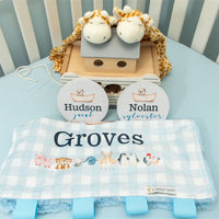Noah’s Ark Personalized Minky Baby Lovie Blanket