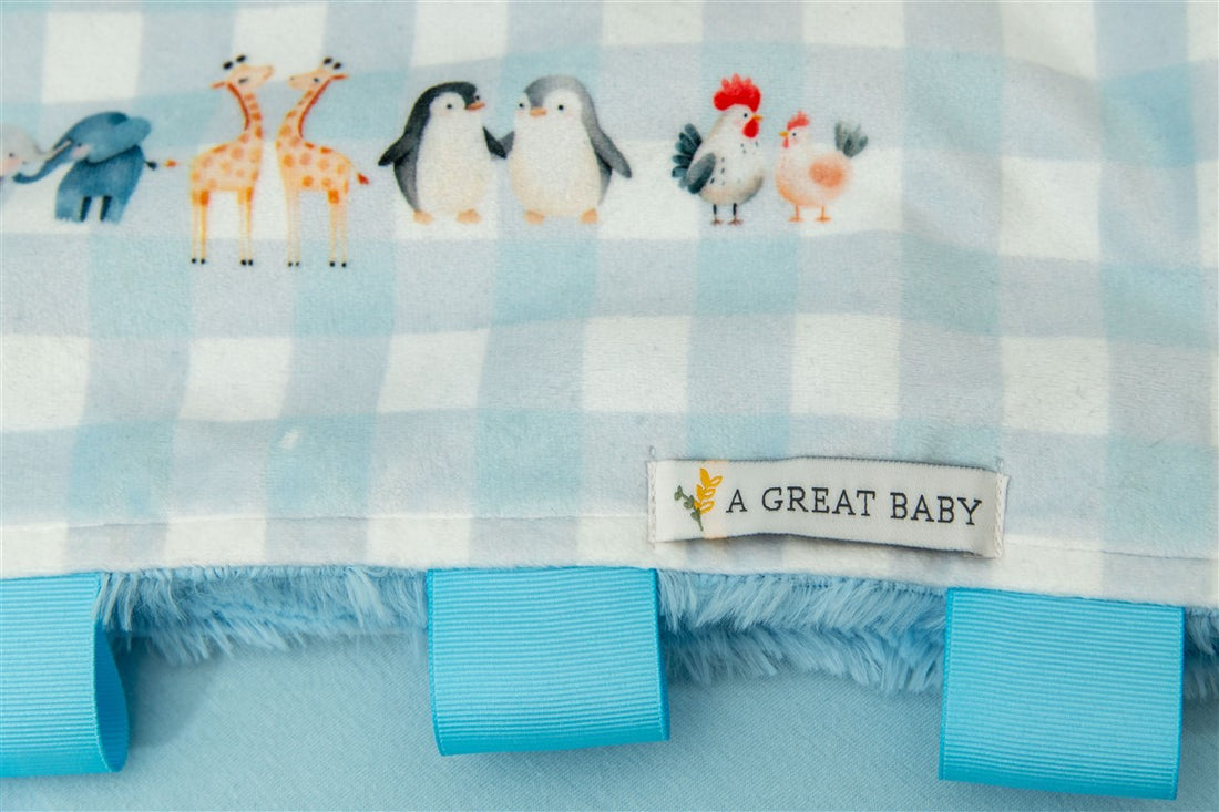 Noah’s Ark Personalized Minky Baby Lovie Blanket