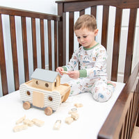 Noah's Ark Pajamas - Personalized Kids Sleepwear Set | Soft Knit Fabric, Machine Washable