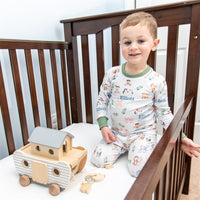 Noah's Ark Pajamas - Personalized Kids Sleepwear Set | Soft Knit Fabric, Machine Washable