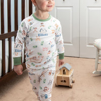 Noah's Ark Pajamas - Personalized Kids Sleepwear Set | Soft Knit Fabric, Machine Washable