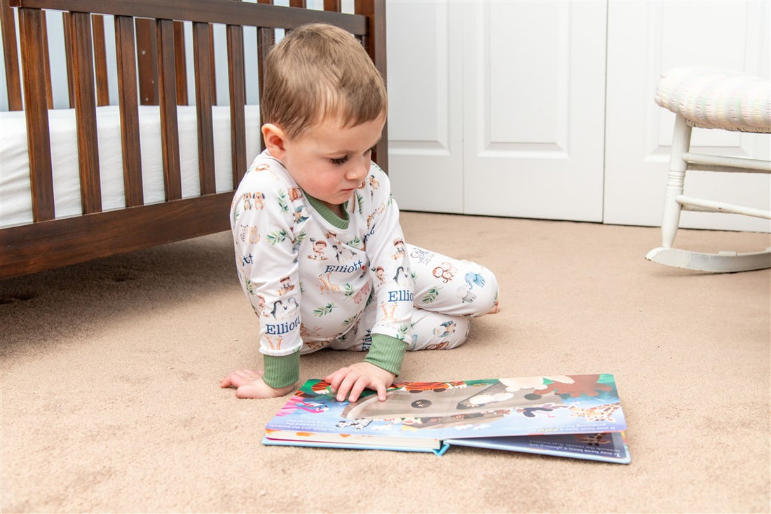Noah's Ark Pajamas - Personalized Kids Sleepwear Set | Soft Knit Fabric, Machine Washable