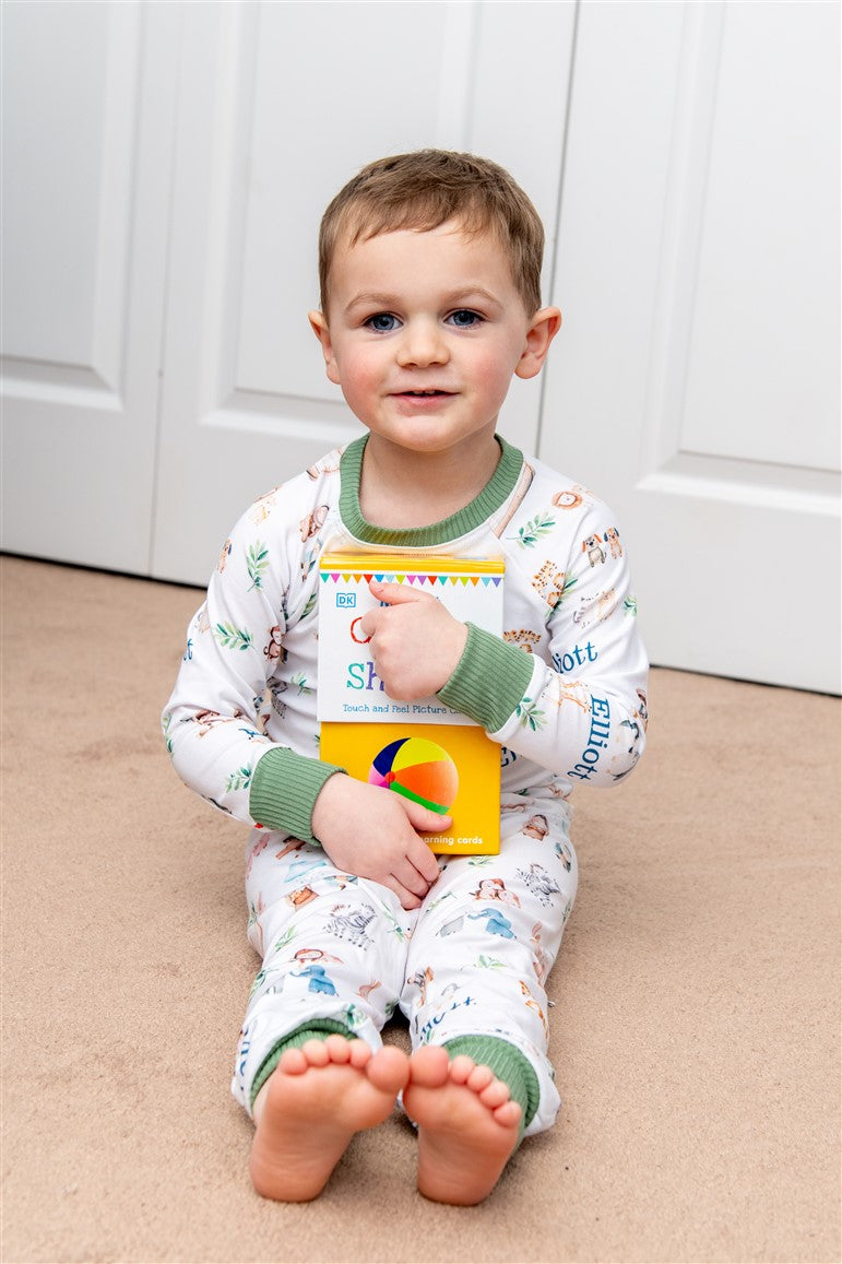 Noah's Ark Pajamas - Personalized Kids Sleepwear Set | Soft Knit Fabric, Machine Washable