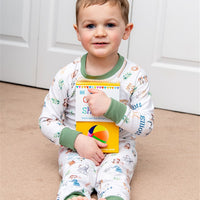 Noah's Ark Pajamas - Personalized Kids Sleepwear Set | Soft Knit Fabric, Machine Washable
