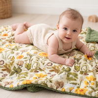 Minky Baby Blanket – Personalized Autumn Floral Cozy Nursery Throw for Fall