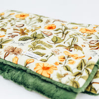 Minky Baby Blanket – Personalized Autumn Floral Cozy Nursery Throw for Fall