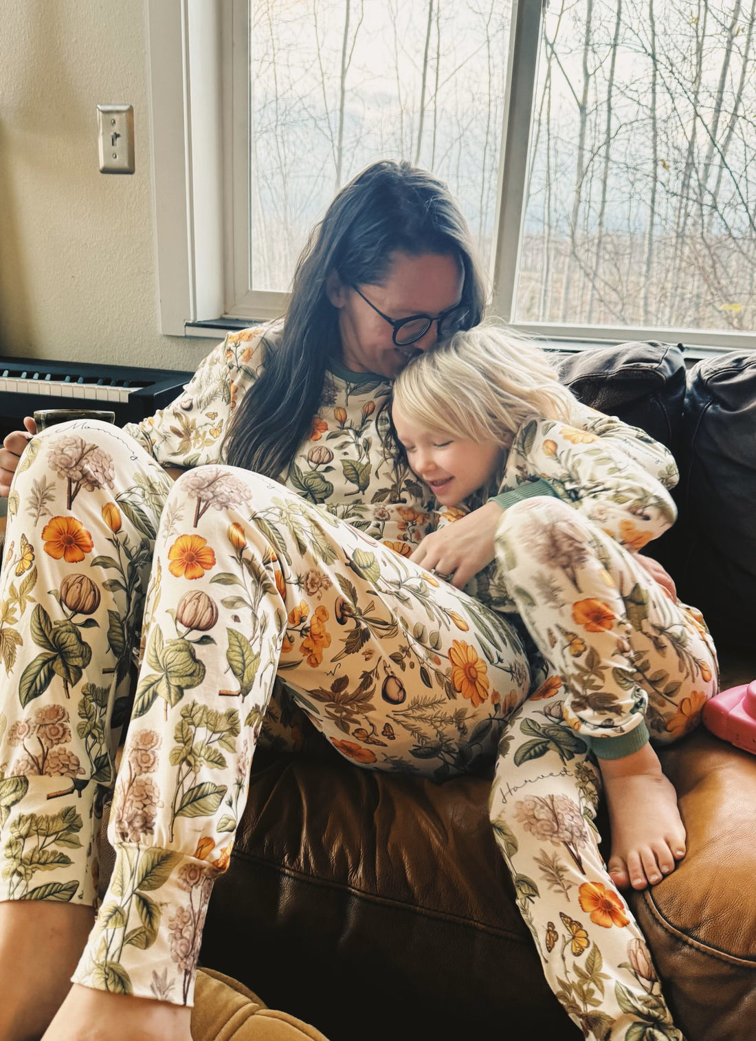 Adult Harvest Floral Personalized Fall Pajamas for Women