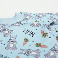 Hip Bunny Personalized Easter Pajamas - Blue