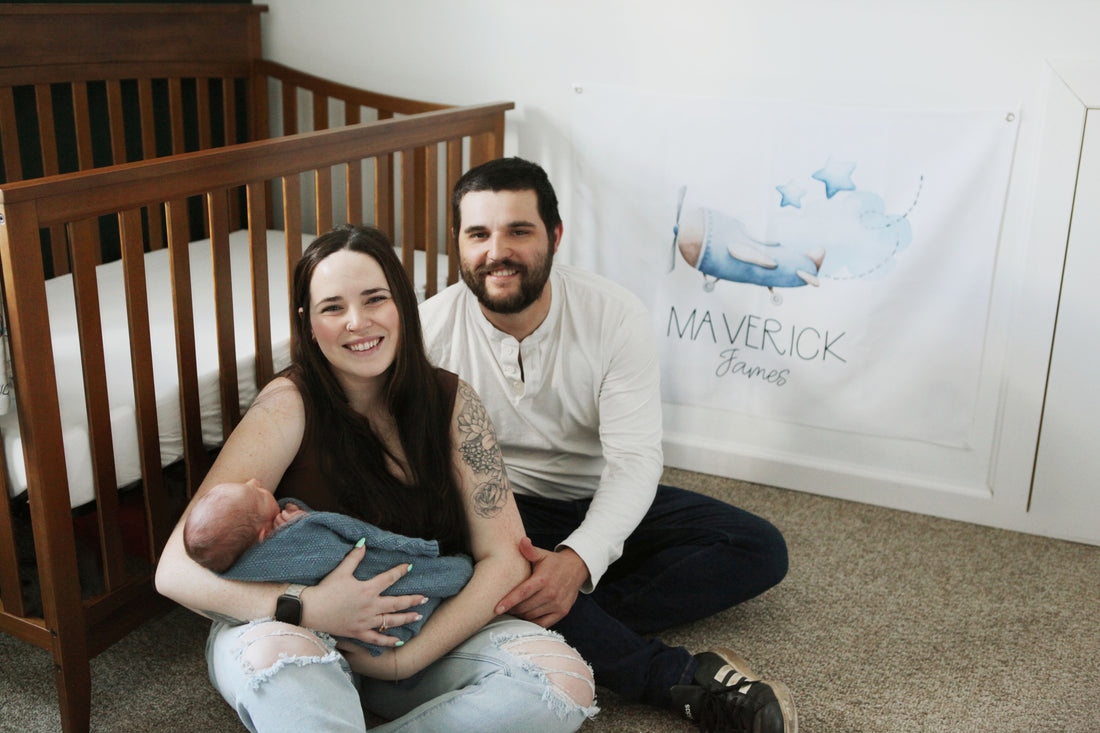 Personalized Airplane Banner – Aviation Nursery Decor | Custom Kids Room Wall Art