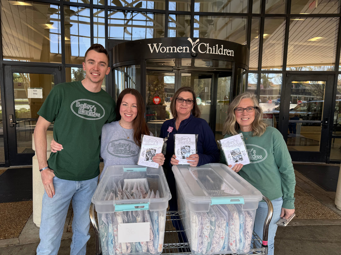 Bailey's Blankies Gray Crewneck Embroidered Sweatshirt