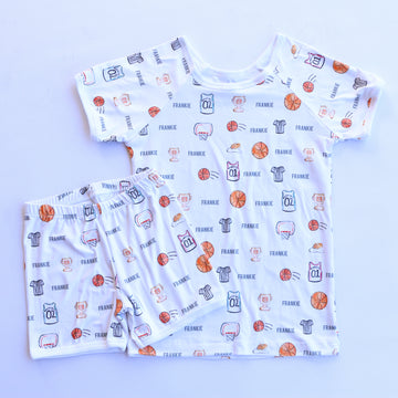 Basketball Pajamas - Short or Long Sleeve (3 months to kids 14)