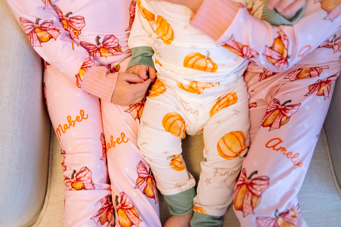 Personalized Boys Pumpkin Pajamas - Autumn PJs