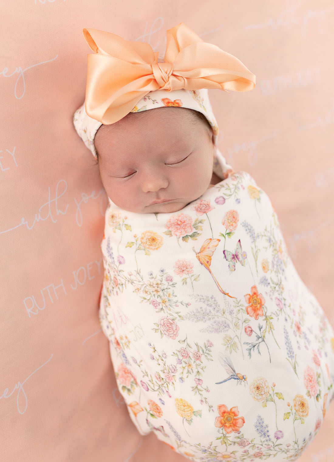 Personalized Baby Swaddle – Floral Baby Blanket | Bailey Floral Soft Breathable Fabric Wrap