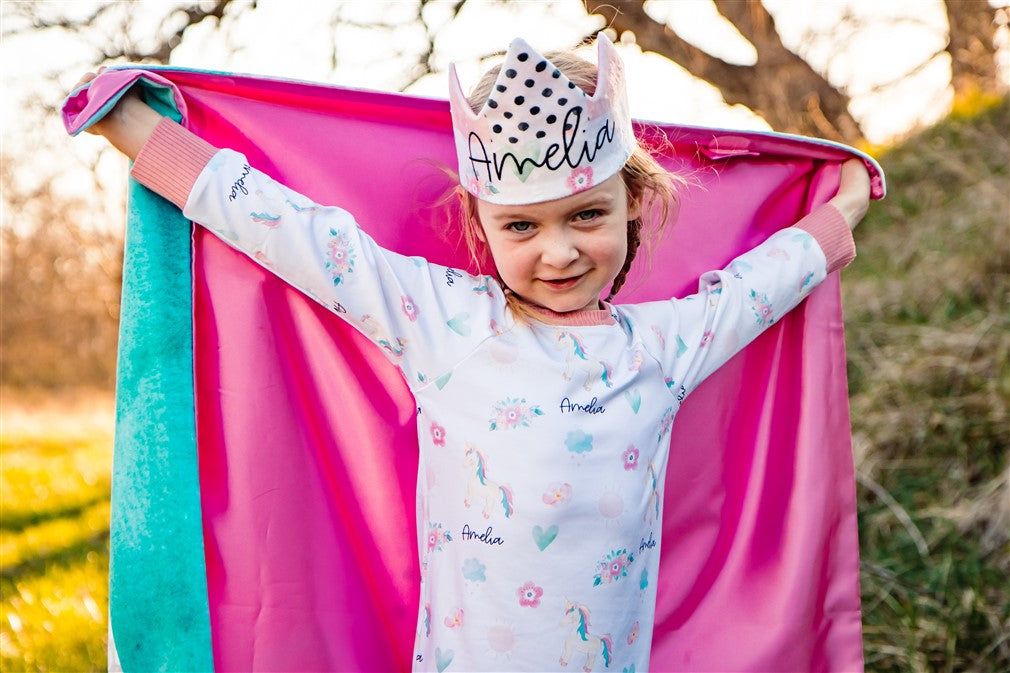 Whimsy Unicorn Girl Pajamas - Soft, Personalized PJ's