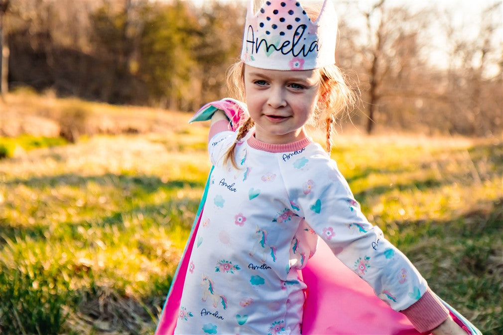 Whimsy Unicorn Girl Pajamas - Soft, Personalized PJ's