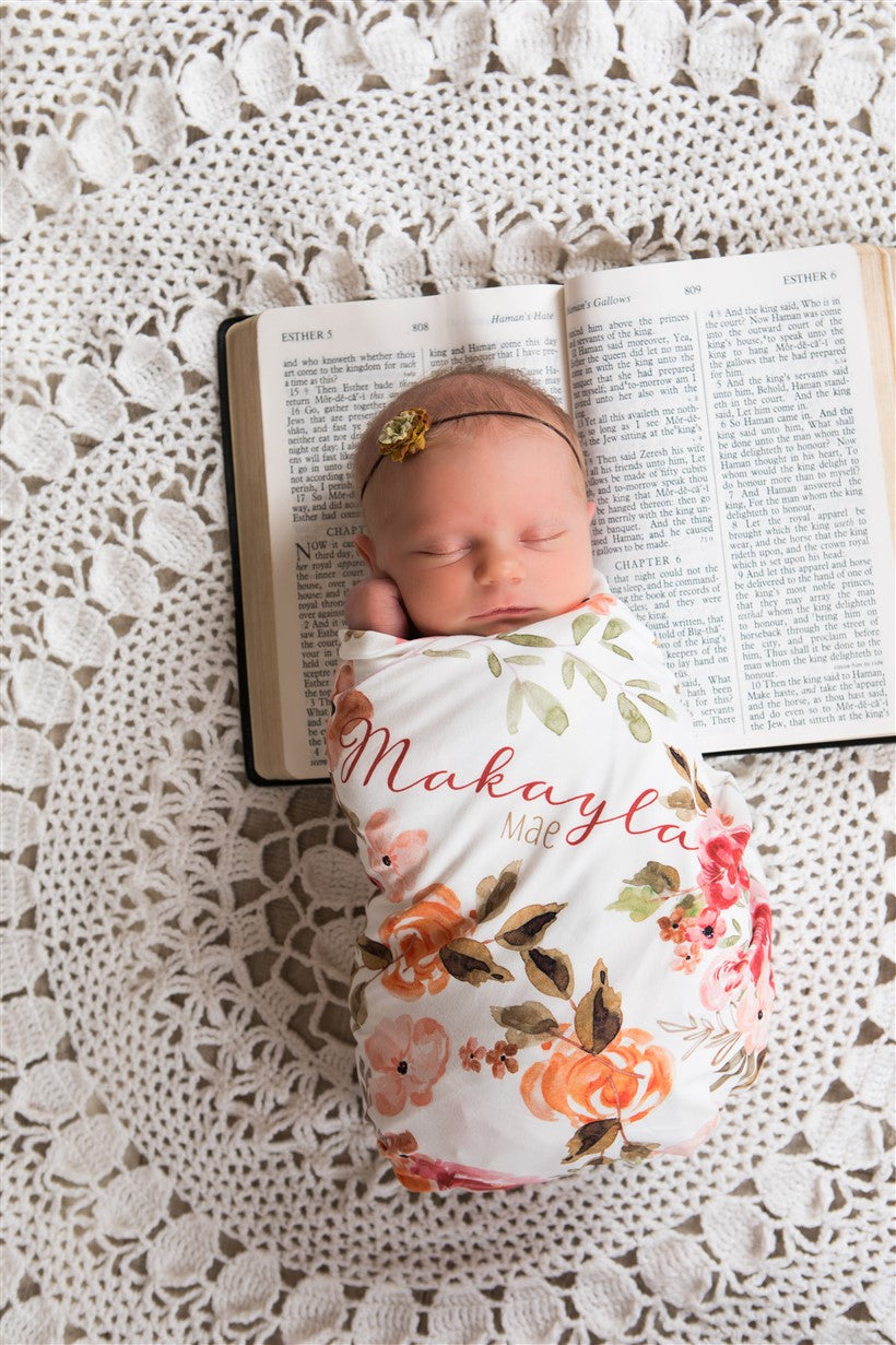 Patti's Fall Floral Stretchy Swaddle