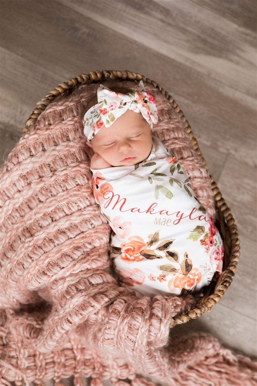 Patti's Fall Floral Stretchy Swaddle