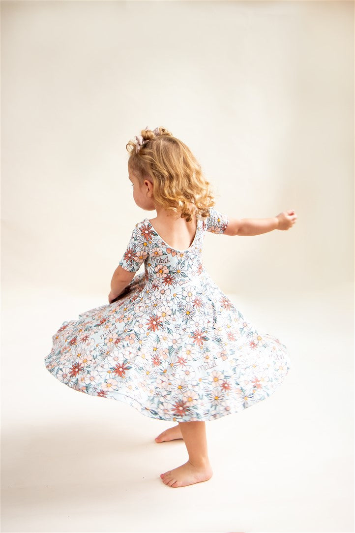 Boho Floral Twirl Dress