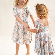 retro inspired little girl dresses personalized with name